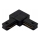 Connecteur pour luminaires sur rail monophasé, type L, noir