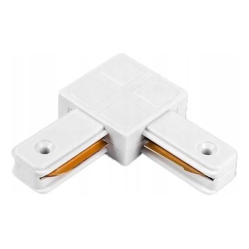 Connector voor armaturen in 1-fase railsysteem, type L, wit