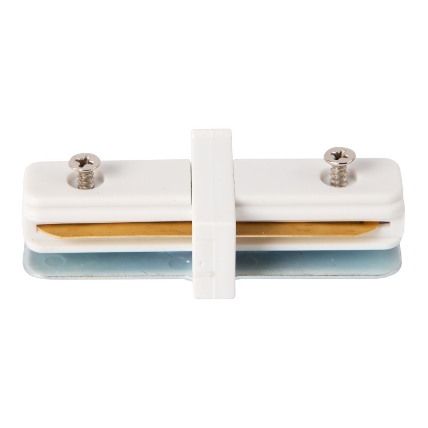 Connector voor verlichting in railsysteem 1-fase Recht wit