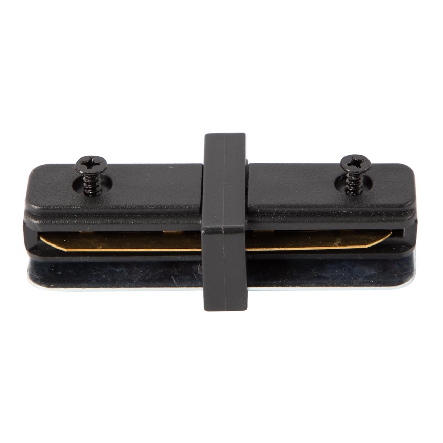 Connector voor verlichting in railsysteem 1-fase Recht zwart