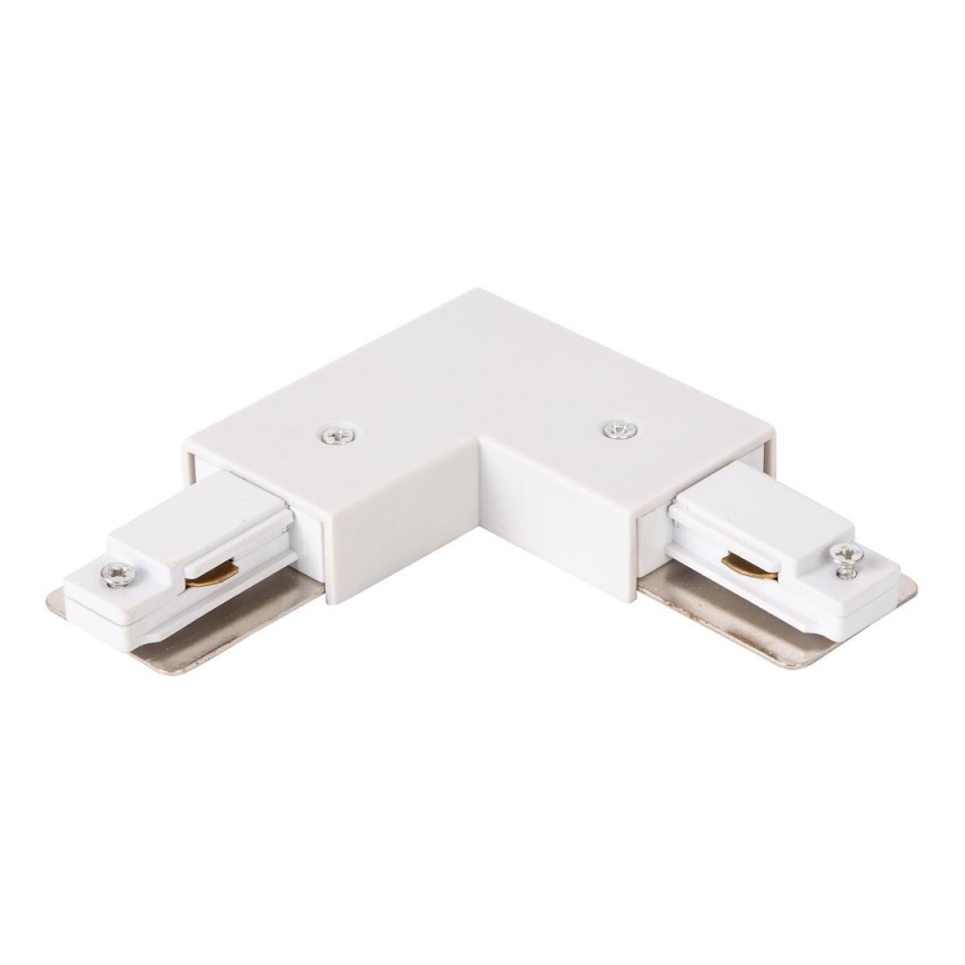 Connector voor verlichting in railsysteem 1-fase type L + voeding wit