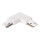 Connector voor verlichting in railsysteem 1-fase type L + voeding wit