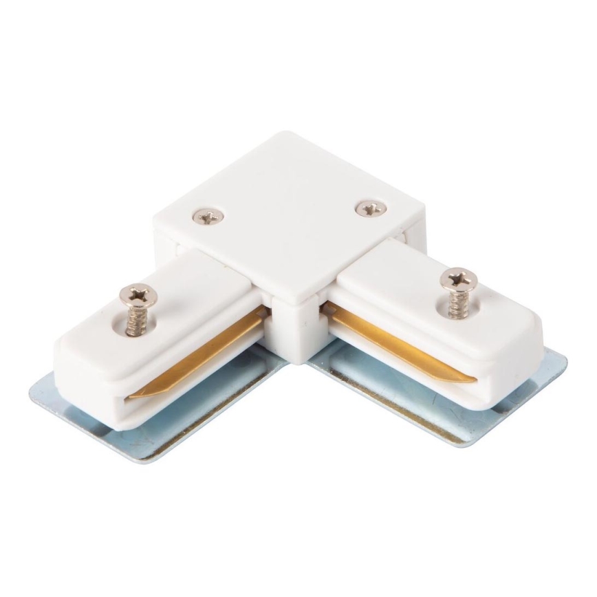 Connector voor verlichting in railsysteem 1-fase type L wit