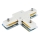 Connector voor verlichting in railsysteem 1-fase type T wit
