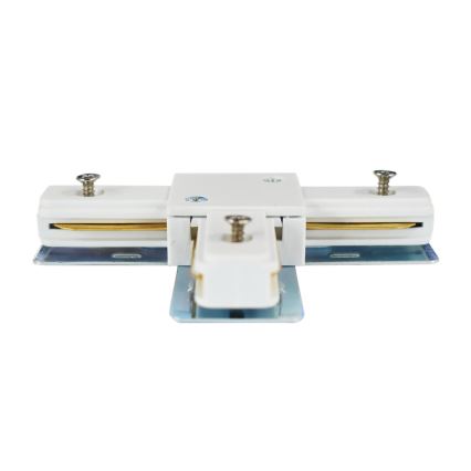 Connector voor verlichting in railsysteem 1-fase type T wit