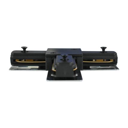 Connector voor verlichting in railsysteem 1-fase type T zwart