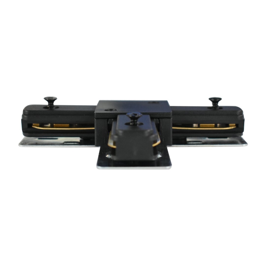 Connector voor verlichting in railsysteem 1-fase type T zwart