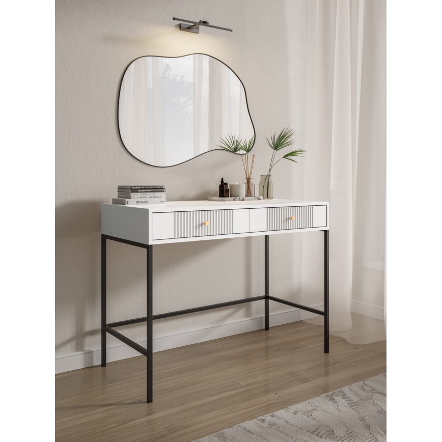 Console LUE 104x50 cm blanche/noire