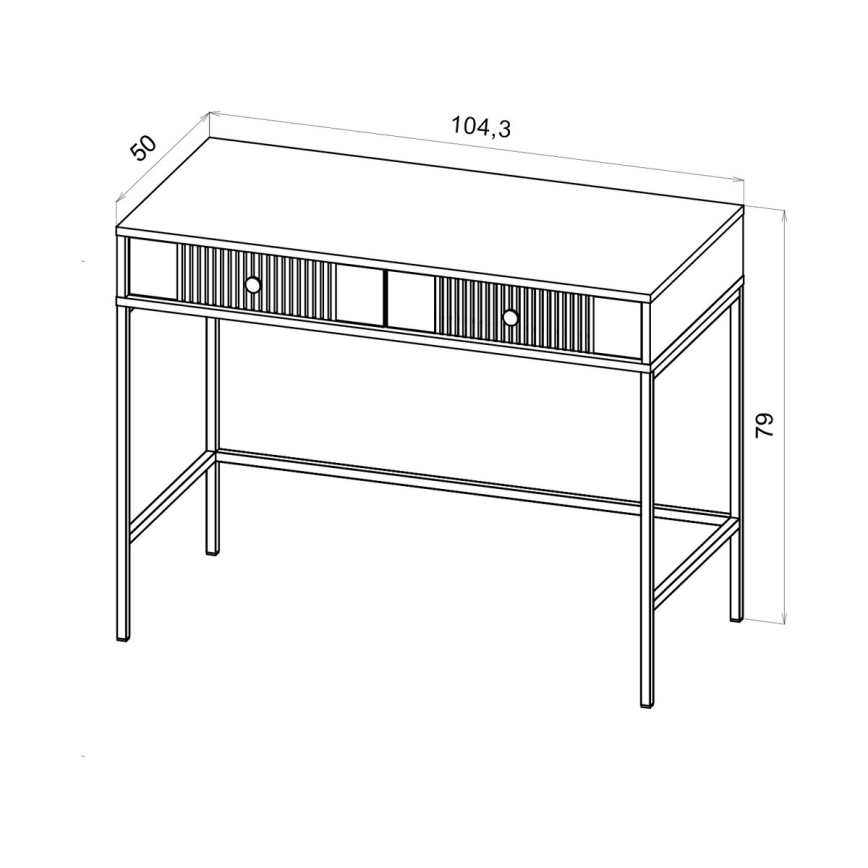 Console LUE 104x50 cm noire