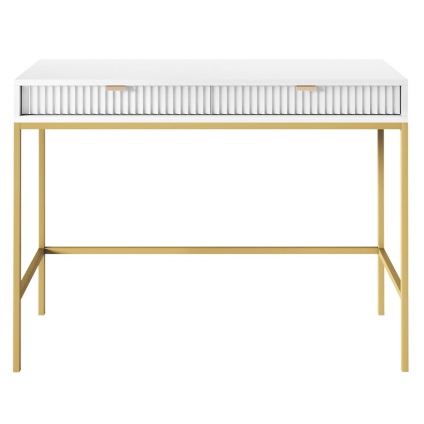Console NOVA 77x104 cm blanche/dorée