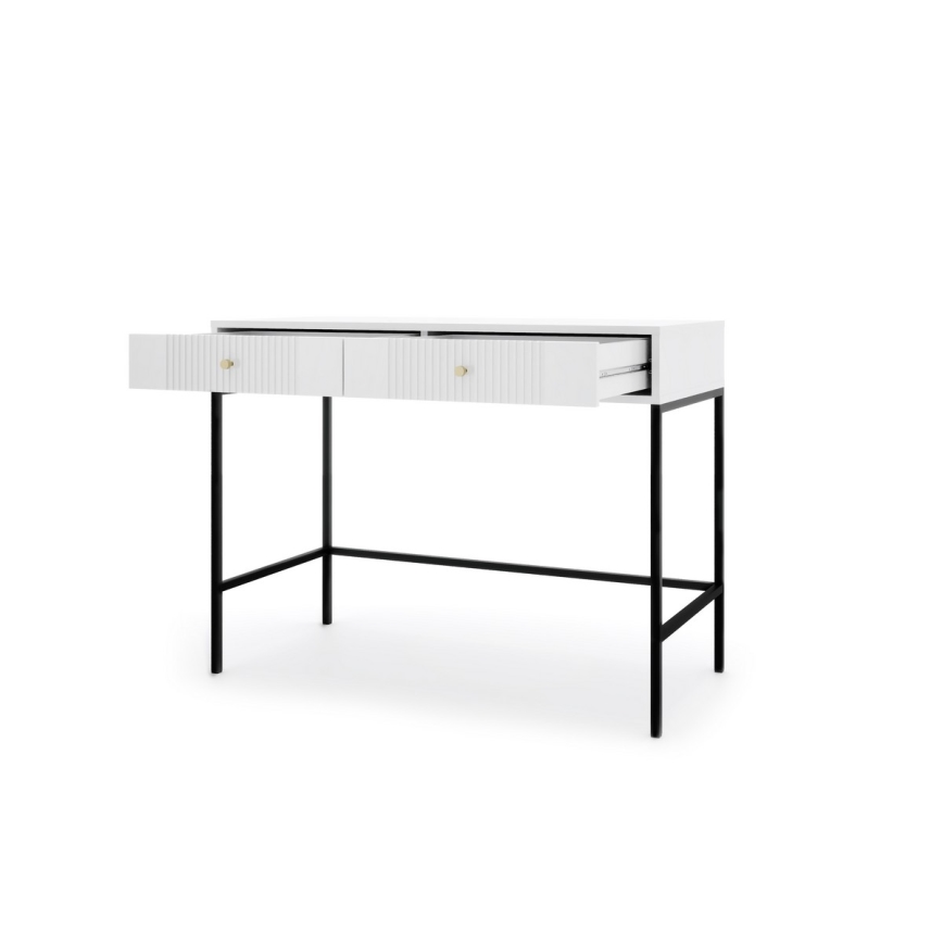 Consoletafel LUE 104x50 cm wit/zwart