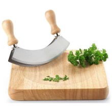 Continenta C3126 - Planche à découper de cuisine pour couteau cradle 22,5x22,5 cm figue caoutchouc