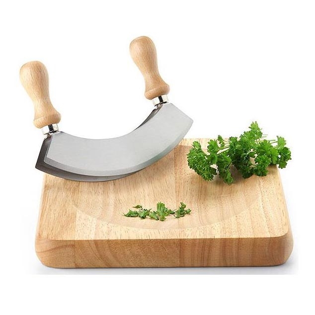 Continenta C3126 - Planche à découper de cuisine pour couteau cradle 22,5x22,5 cm figue caoutchouc