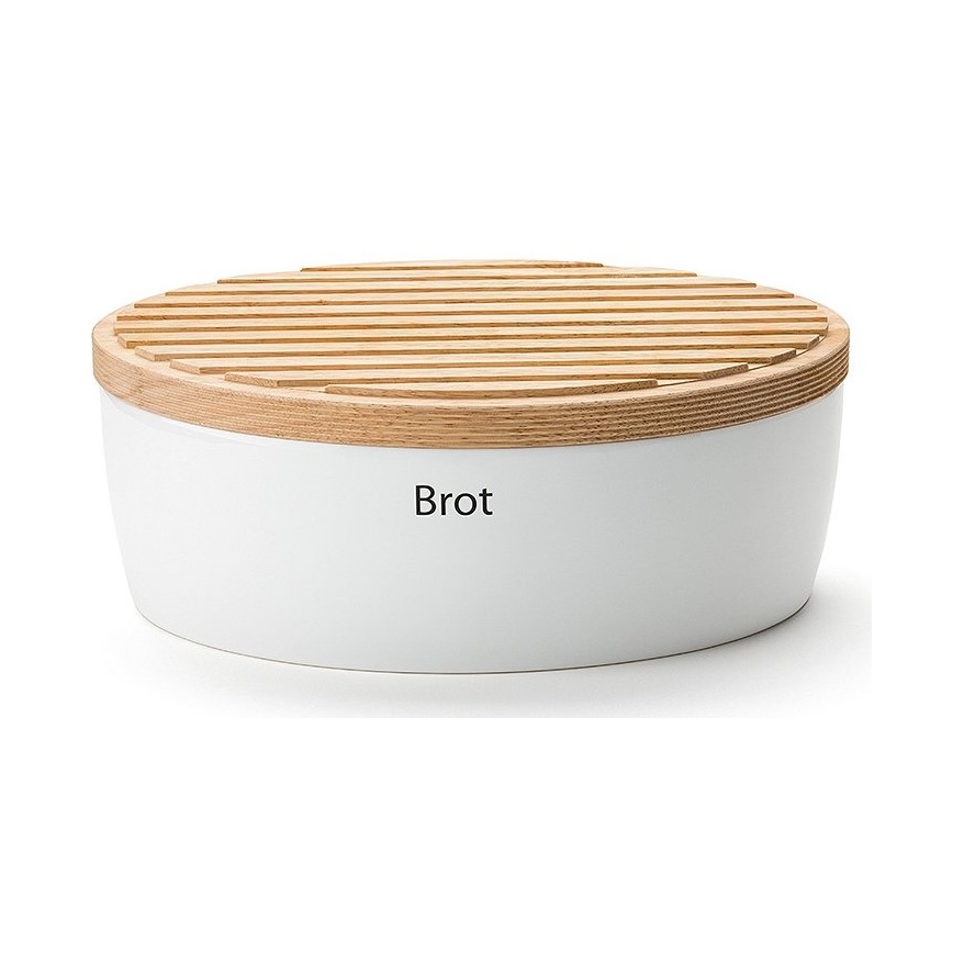Continenta C3930 - Broodtrommel 13,5x30 cm wit/beige