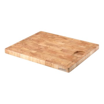 Continenta C4005 - Planche à découper de cuisine 42 x 34 cm en bois d'hévéa