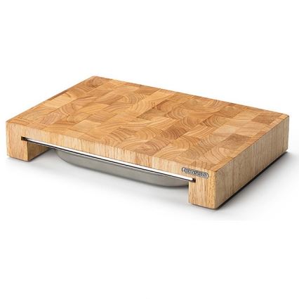 Continenta C4027 - Planche à découper de cuisine avec plateau 48x32,5 cm caoutchouc