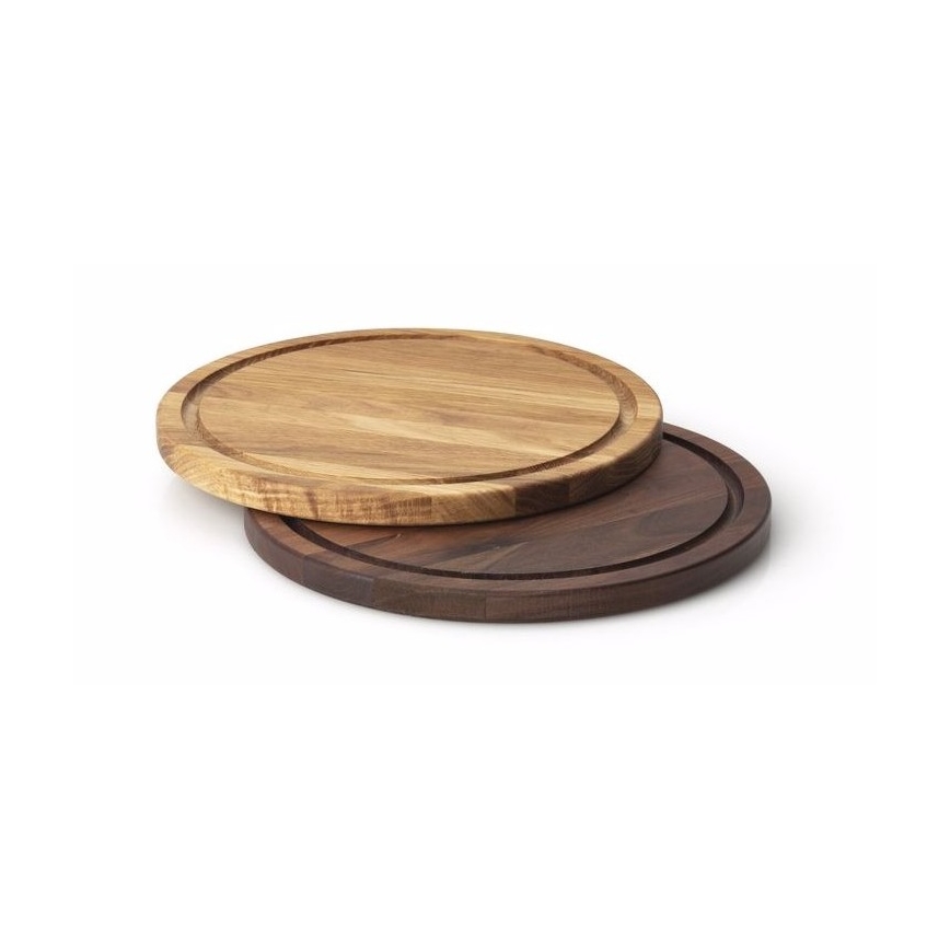 Continenta C4105 - Bord voor het serveren van steaks d. 28 cm eikenhout
