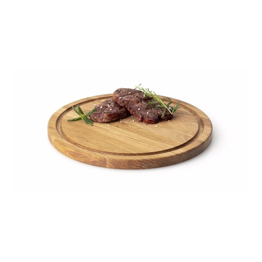 Continenta C4105 - Planche pour servir des steaks d. 28 cm chêne
