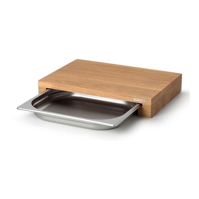 Continenta C4110 - Keuken snijplank met schaal 39x27 cm eiken