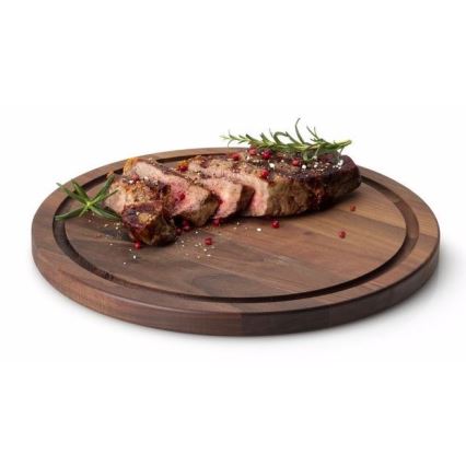 Continenta C4205 - Bord voor het serveren van steaks d. 28 cm notenhout