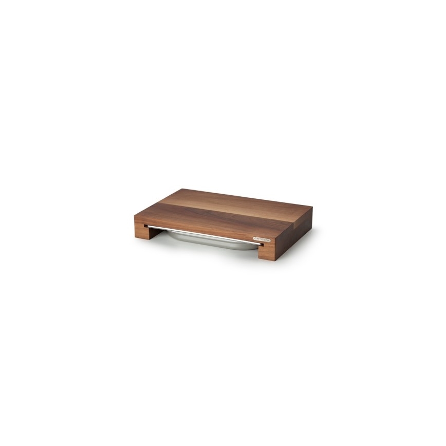 Continenta C4210 - Planche à découper de cuisine avec plateau 39x27 cm noyer