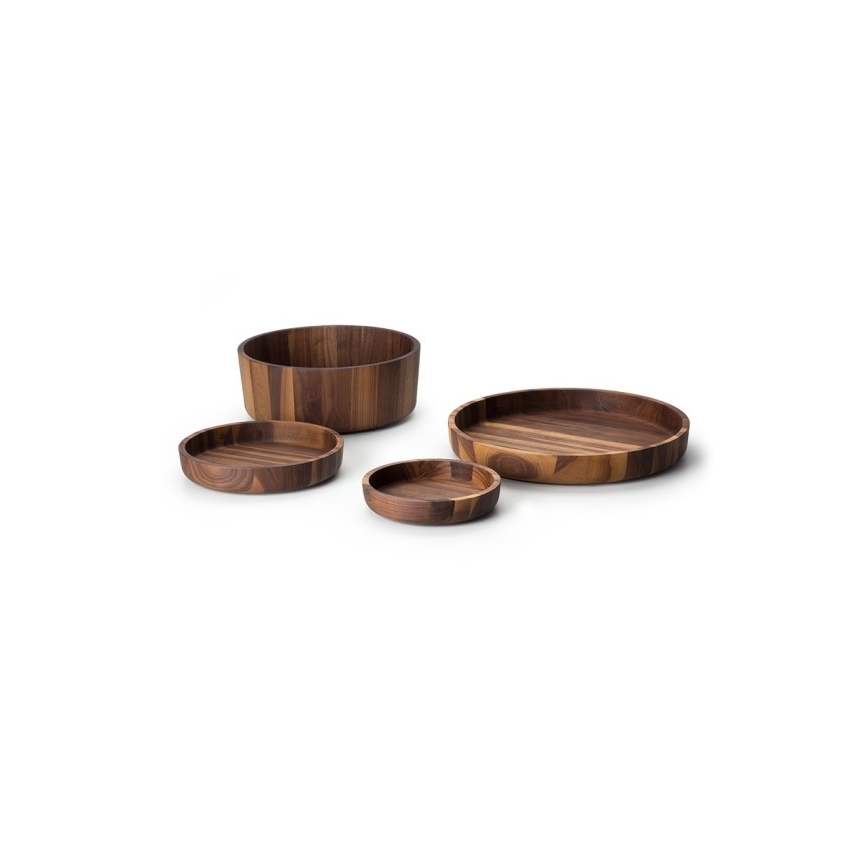 Continenta C4233 - Bol en bois 20x4,3 cm bois de noyer