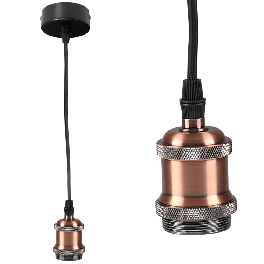 Cordon d'alimentation 1xE27/20W/230V cuivre