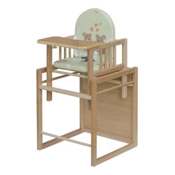 COSING - Kinder-eetstoel 2-in-1 Viktoria beuk/groen
