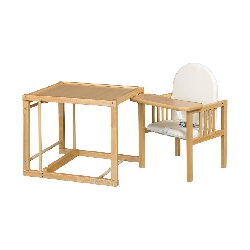COSING - Kinder-eetstoel 2-in-1 Viktoria beuk/groen