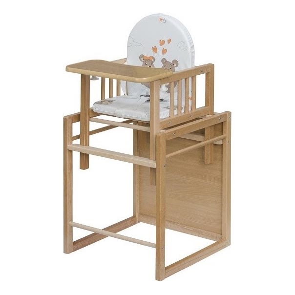 COSING - Kinder-eetstoel 2-in-1 Viktoria beuk/wit