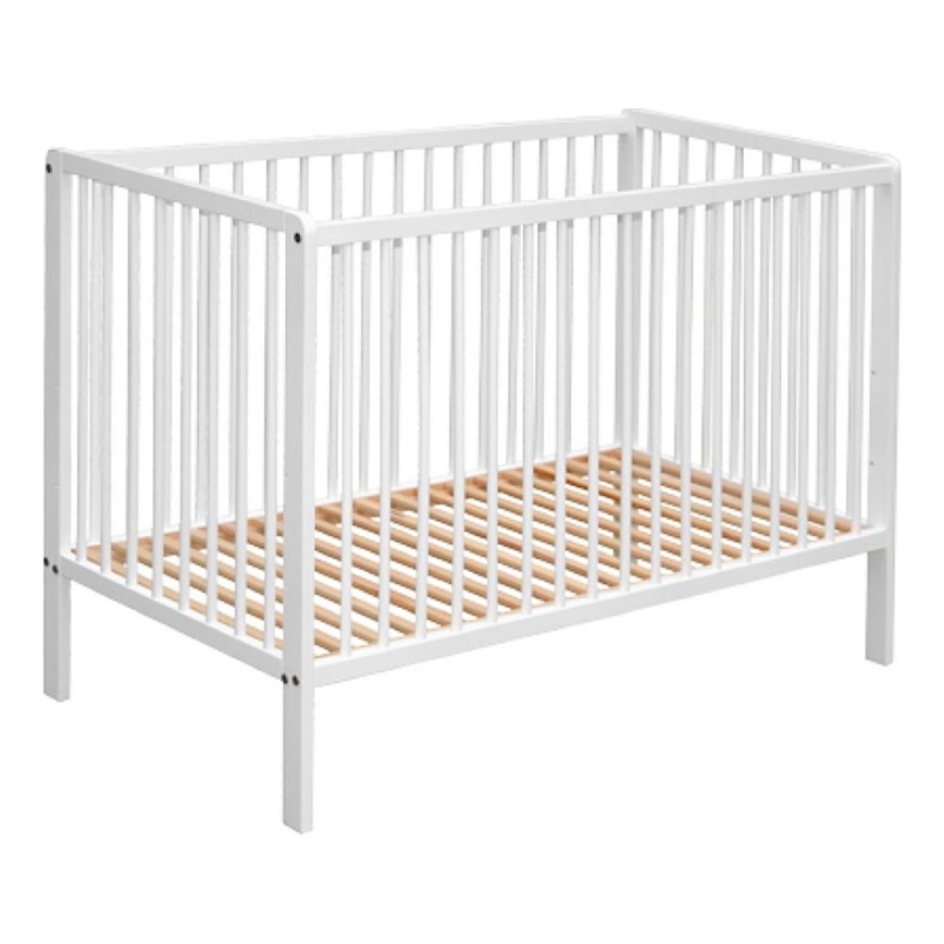COSING - Lit bébé 120x60 cm hêtre/blanc