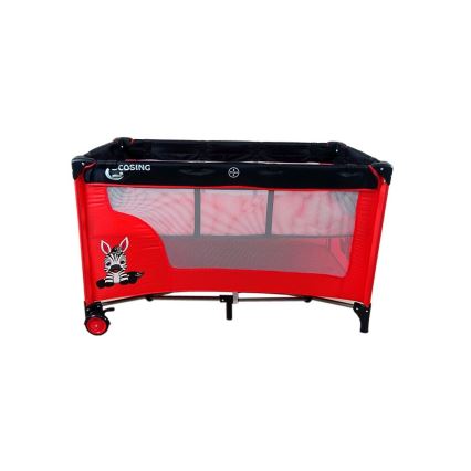 COSING - Lit de voyage réglable ADAM Zebra Red