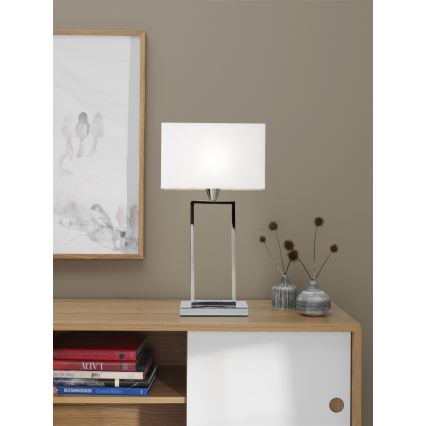 Cottex - Tafellamp KENSINGTON 1xE14/40W/230V zilverkleurig