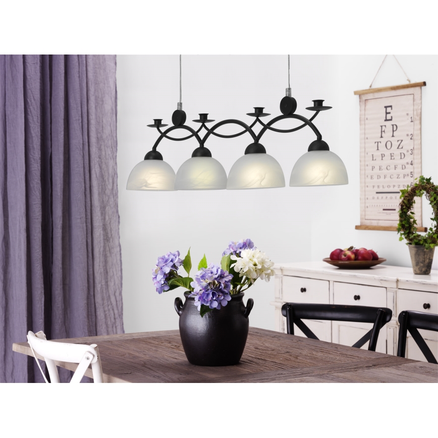 Cottex - Hanglamp met kabel FLORENS 4xE14/40W/230V