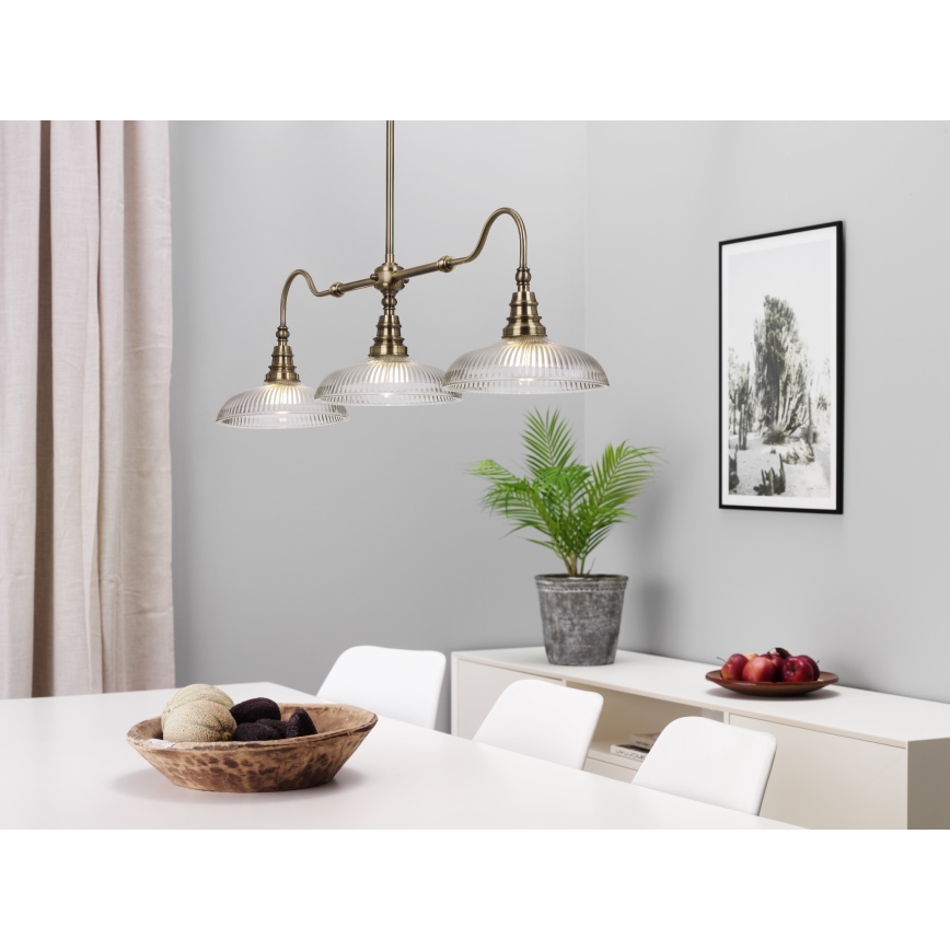 Cottex - Hanglamp met stang SNOOKER 3xE27/60W/230V