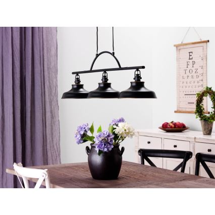 Cottex - Suspension sur câble NEW HAVEN 3xE14/40W/230V