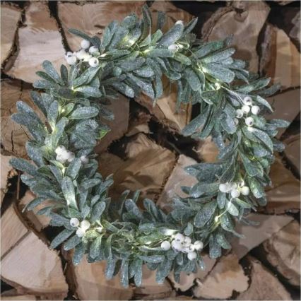 Couronne de Noël à LED 25xLED/3xAA Ø 35 cm