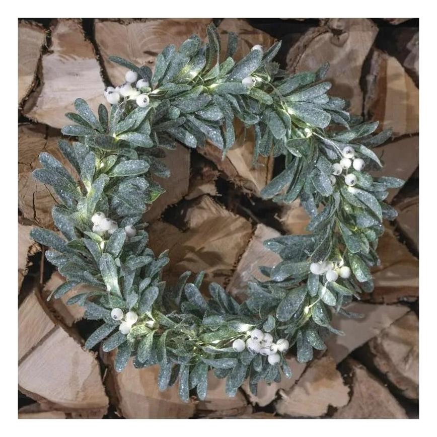 Couronne de Noël à LED 25xLED/3xAA Ø 35 cm