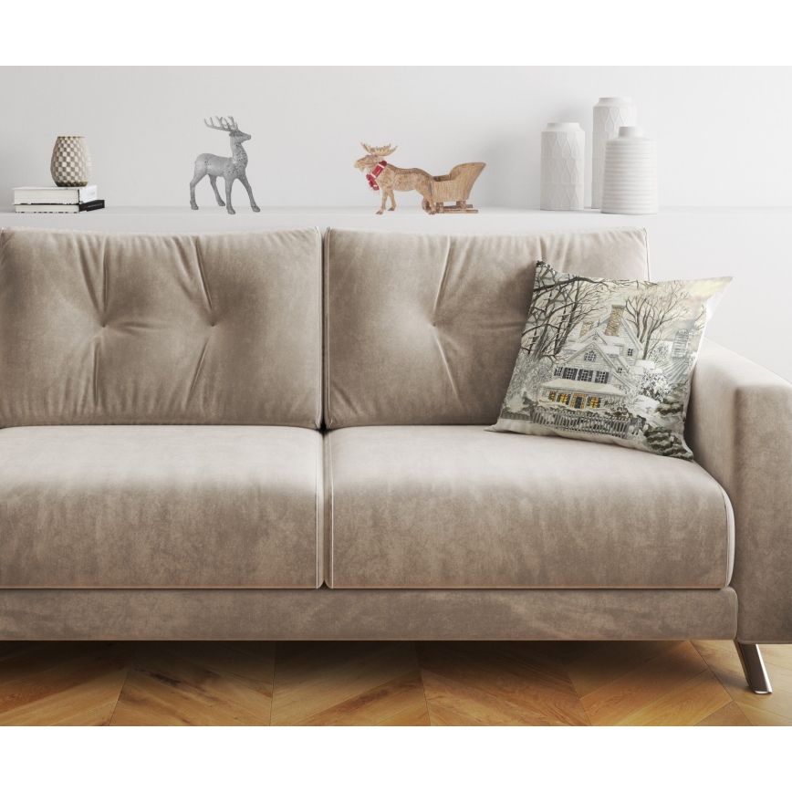 Coussin décoratif 43x43 cm beige