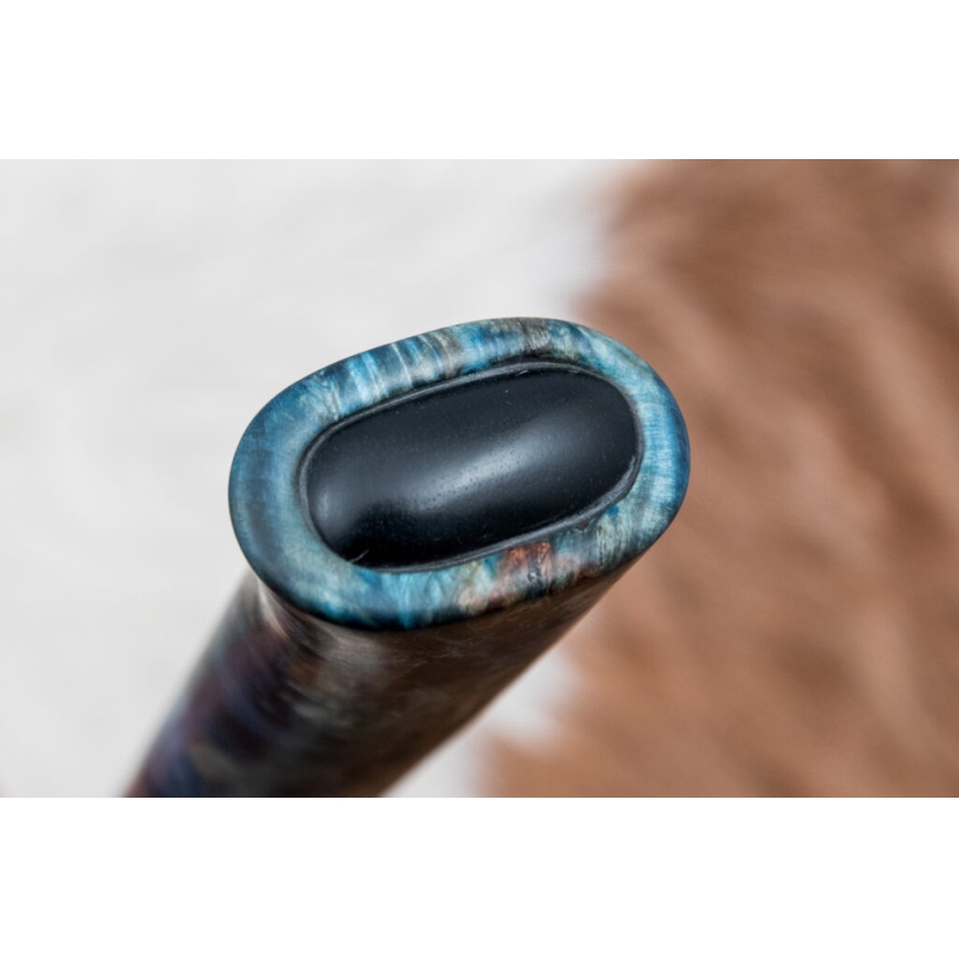 Couteau de chasse en acier de Damas 11,6 cm Bouleau/ébène