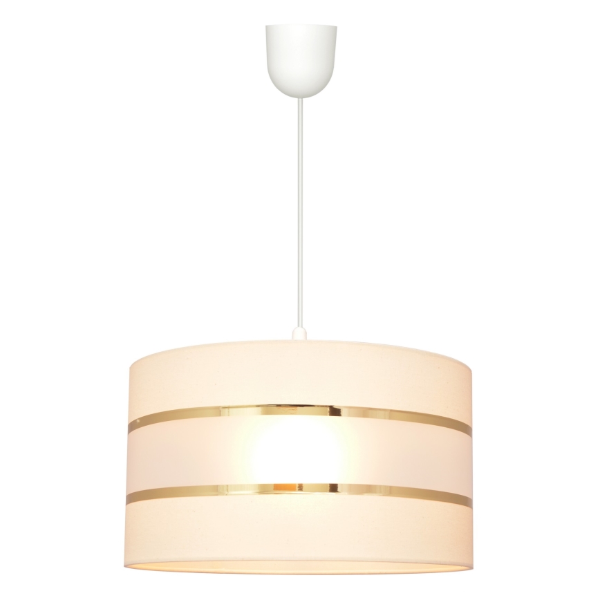 Crèmekleurige Hanglamp HELEN 1x E27 / 15W / 230V