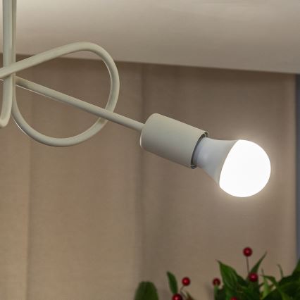 Crèmekleurige plafonnière OXFORD 3xE27/15W/230V