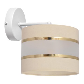 Crèmekleurige Wandlamp HELEN 1x E27 / 15W / 230V
