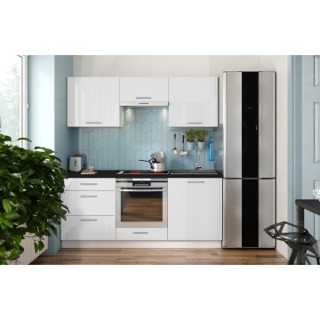 Cuisine CELESTE 180 cm blanc brillant
