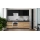 Cuisine MARINA 240 cm chêne brut/noir brillant