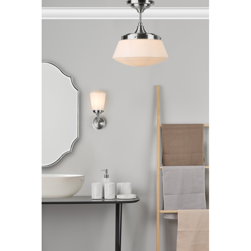 Där Lighting CAD0150 - Badkamer opbouwlamp CADEN 1xE27/60W/230V IP44 glanzend chroom