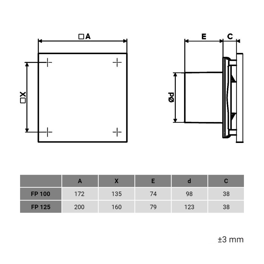 Dalap 1348 - Axiale ventilator met timer en vochtsensor 100 FPZW 16W/230V