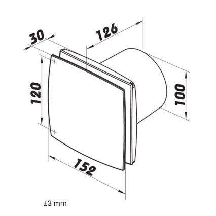 Dalap 41004 - Ventilateur axial 100 BF 12 14W/12V