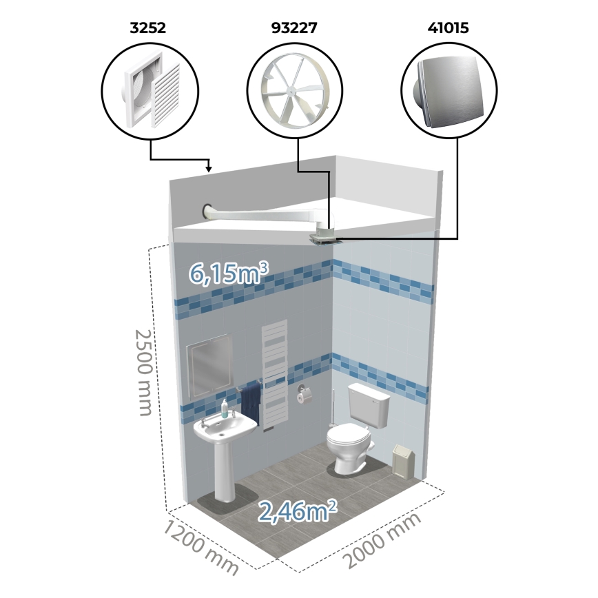 Dalap 41016 - Axiale ventilator met timer 100 BFAZ 16W/230V