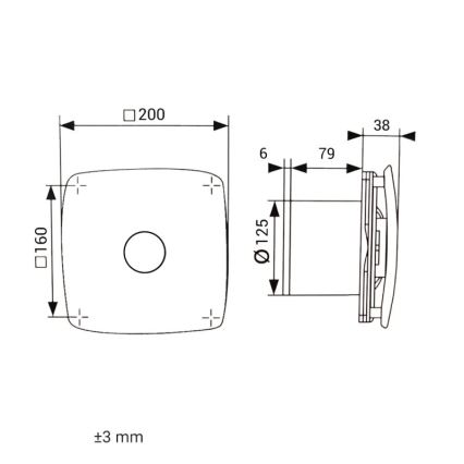Dalap 41094zw - Axiale ventilator met timer 125 ONYX ZW 16W/230V